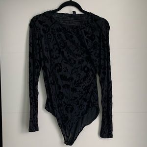 Forever 21 Black Lace Bodysuit